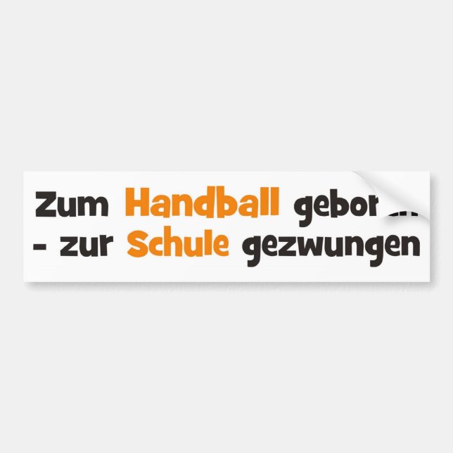 Handball Bumper Sticker (Front)