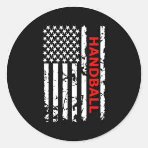 Handball Classic Round Sticker