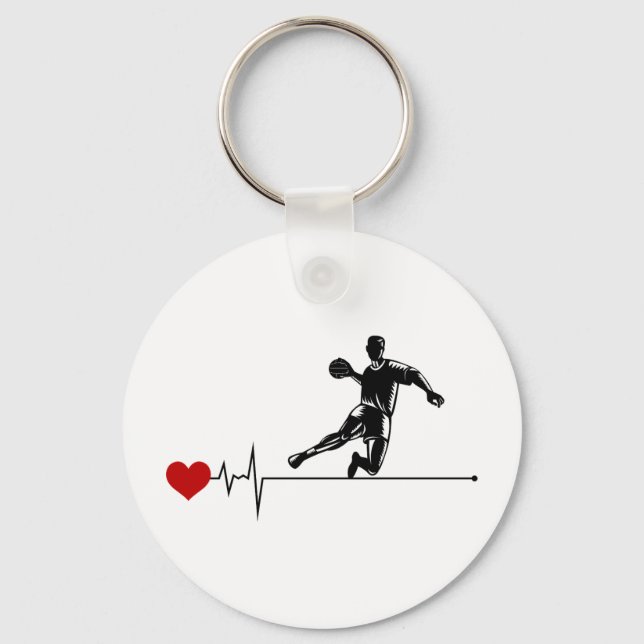 Handball Coach Handballer Funny Saying  Keychain (Front)