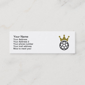 Handball crown champion mini business card