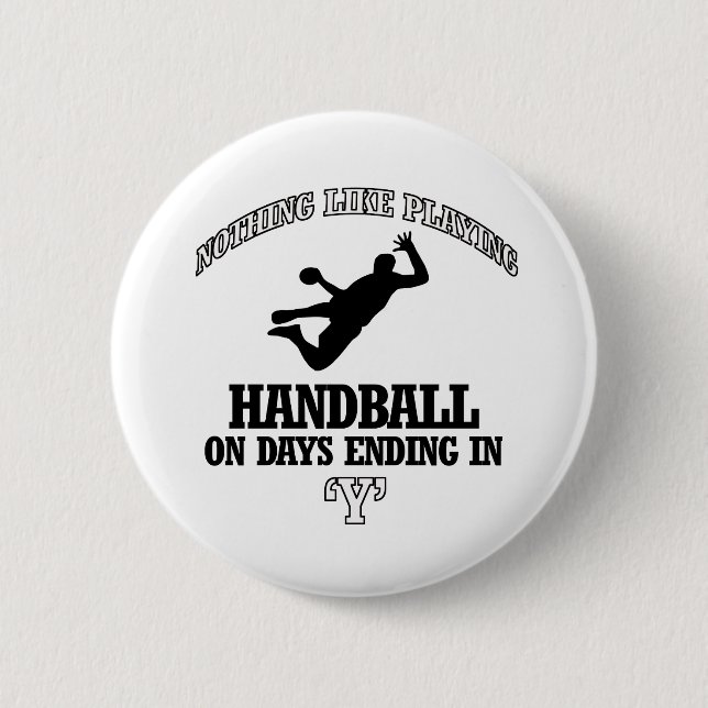 handball designs 2 inch round button (Front)