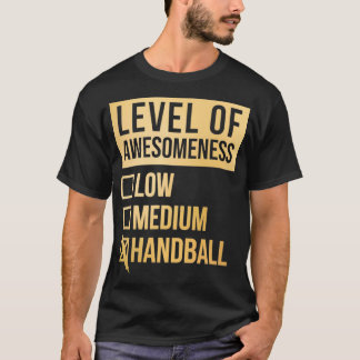 Handball Funny Art Level Of Handball in Gold T-Shirt