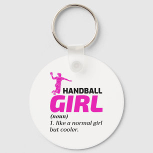 Handball Girl Handballer Funny Saying Keychain