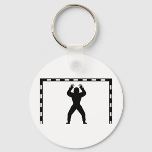 handball goal keeper icon keychain