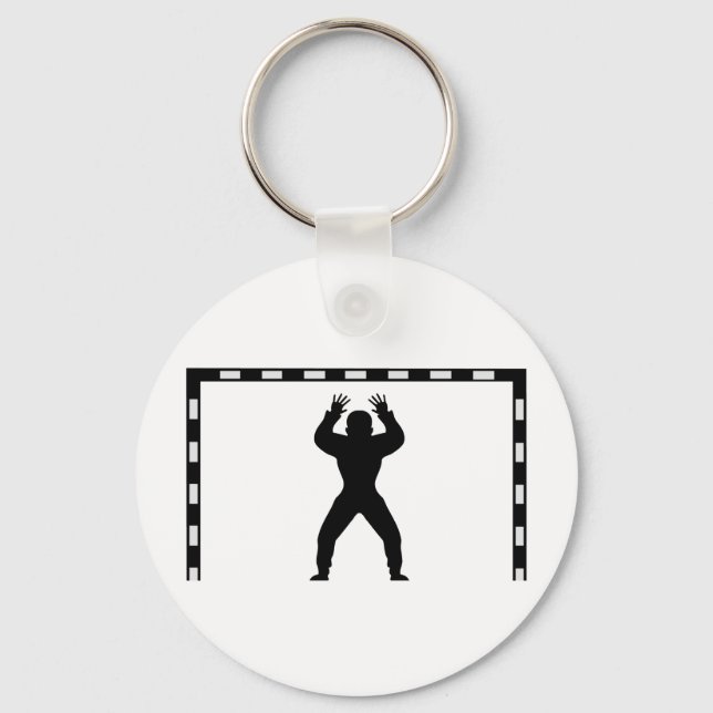 handball goal keeper icon keychain (Front)