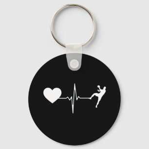 Handball Handball Player Heartbeat Keychain
