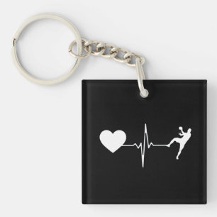 Handball Handball Player Heartbeat Keychain