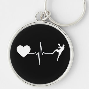 Handball Handball Player Heartbeat Keychain