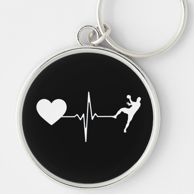 Handball Handball Player Heartbeat Keychain (Front)