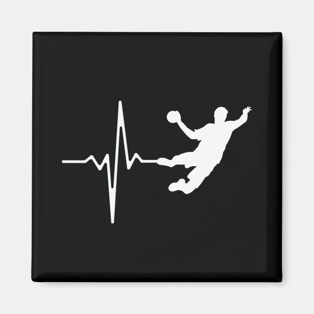 Handball - Handball Player Heartbeat Magnet (Front)
