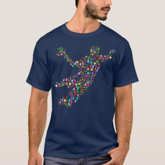 Handball heart pattern colour T-Shirt