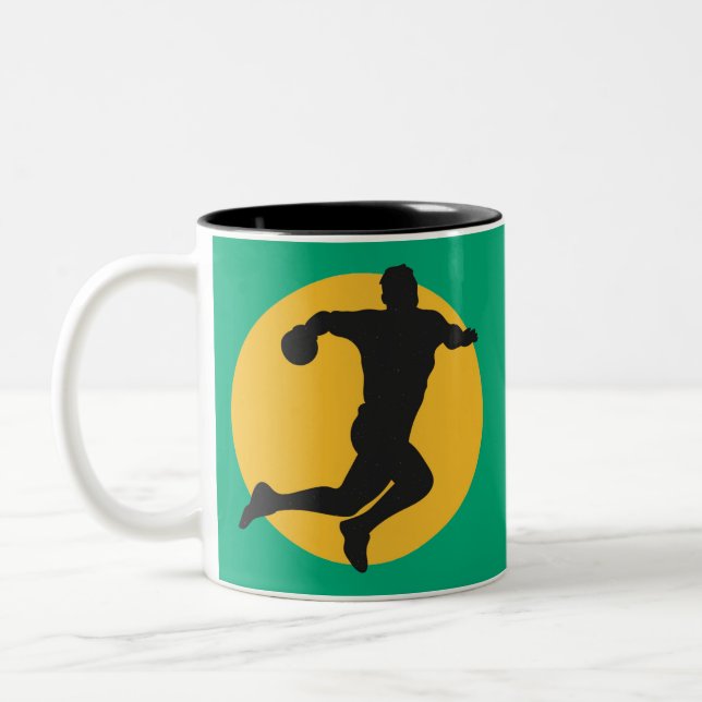 Handball lovers, handball Two-Tone coffee mug (Left)