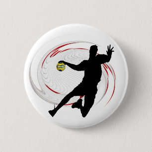 Handball modern sophisticated design of player 2 inch round button