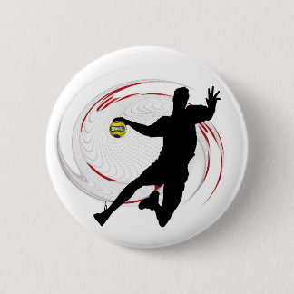 Handball modern sophisticated design of player 2 inch round button