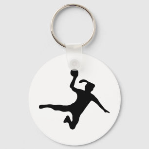 handball player female handball keychain