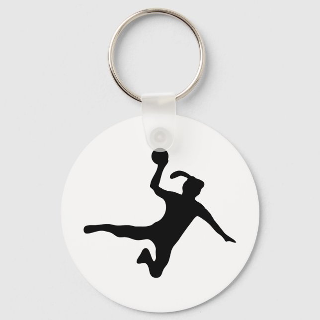 handball player female handball keychain (Front)