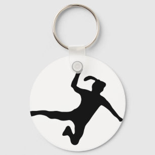 handball player female handball keychain