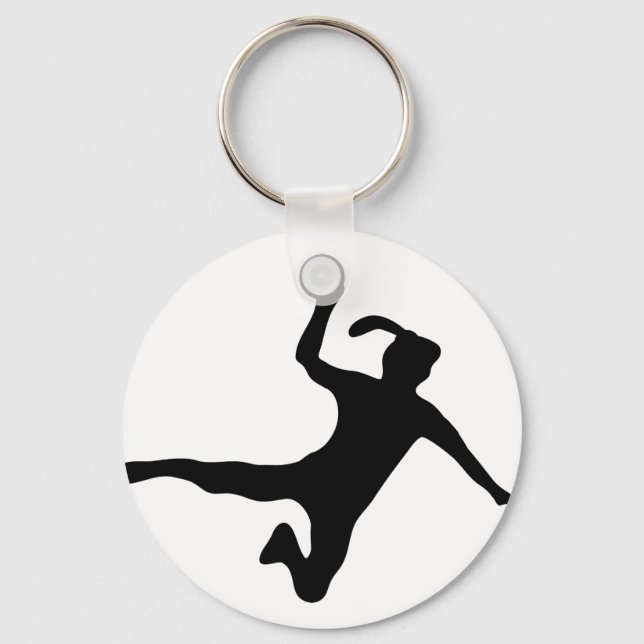 handball player female handball keychain (Front)