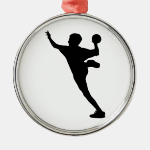 handball player metal ornament