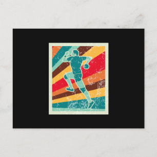 Handball Player Retro Postcard