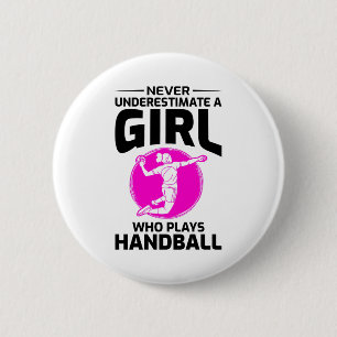 Handball Player Sport Team Handballer Funny Saying 2 Inch Round Button