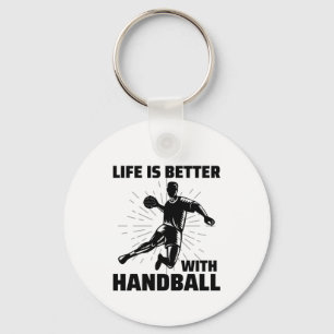 Handball Player Sport Team Handballer Funny Saying Keychain