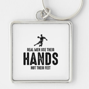Handball Player Sport Team Handballer Funny Saying Keychain