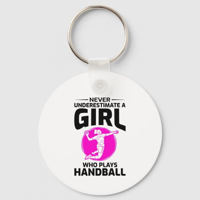 Handball Player Sport Team Handballer Funny Saying Keychain (Front)