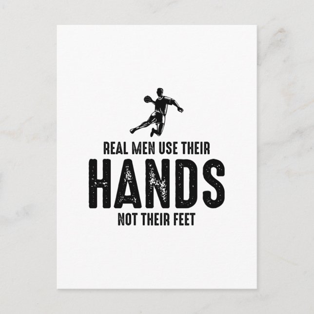 Handball Player Sport Team Handballer Funny Saying Postcard (Front)