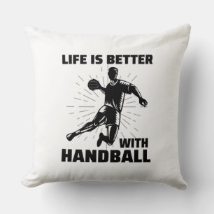 Handball Player Sport Team Handballer Funny Saying Throw Pillow