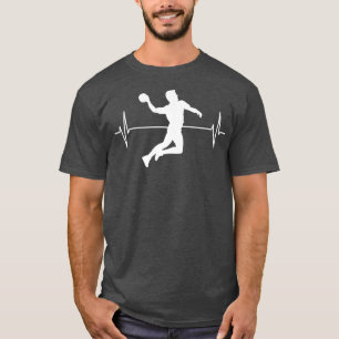Handball Sports Handball Player ECG Line Gift Idea T-Shirt
