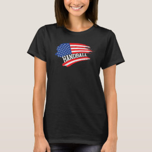 Handball  US American Flag  Team Handball Player P T-Shirt