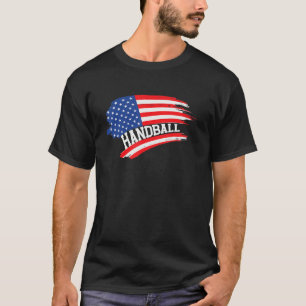 Handball  US American Flag  Team Handball Player T-Shirt