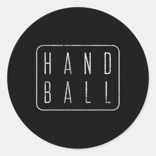 Handball Vintage Gift Player Tee  Classic Round Sticker