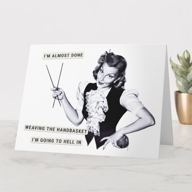 Handbasket To Hell Card (Small Plant)