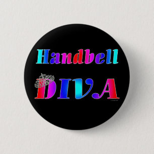 Handbell Diva 2 Inch Round Button