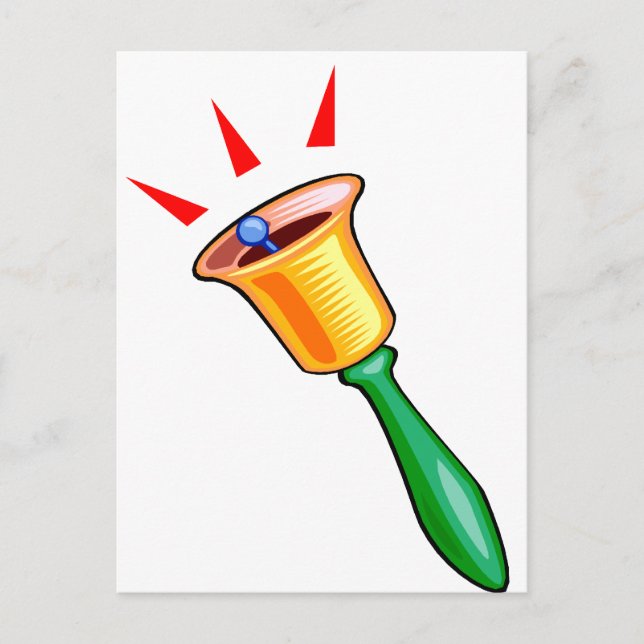 Handbell graphic image, hand chime image postcard (Front)
