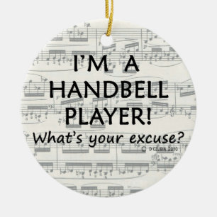 Handbell Player Excuse Ceramic Ornament