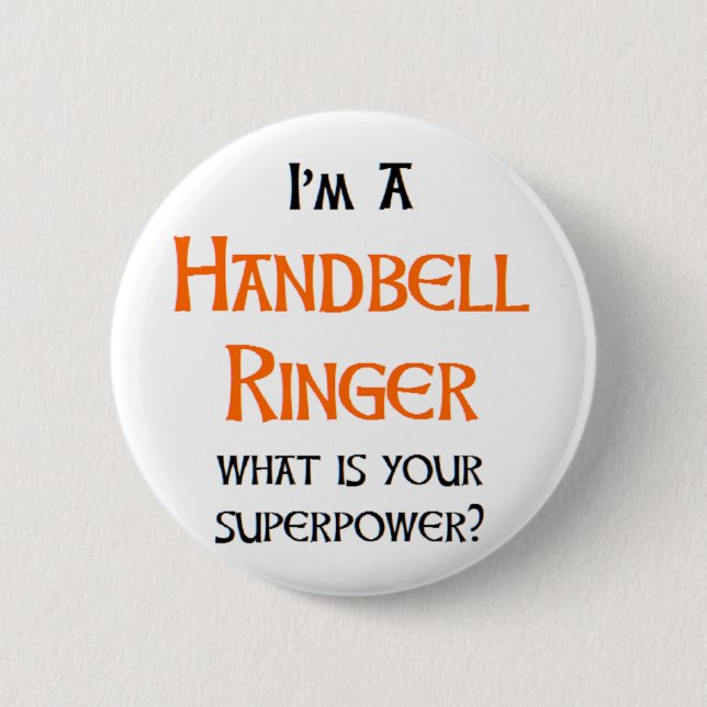 handbell ringer 2 inch round button (Front)