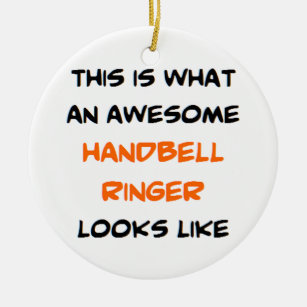 handbell ringer, awesome ceramic ornament