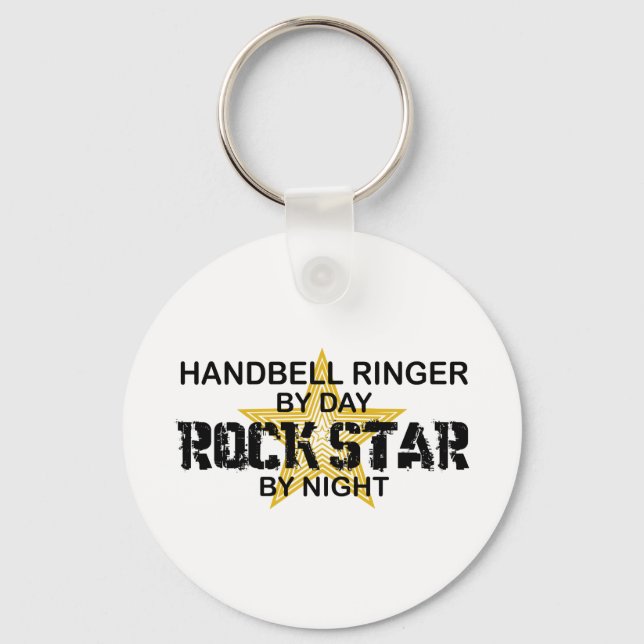 Handbell RInger Rock Star by Night Keychain (Front)