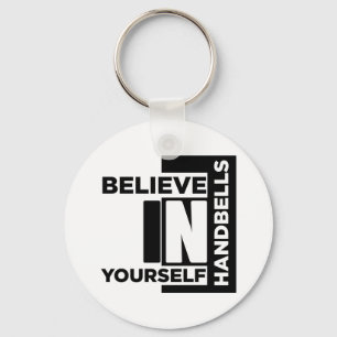 HANDBELLS BELIEVE IN YOURSELF MUSIC DESIGNS KEYCHAIN