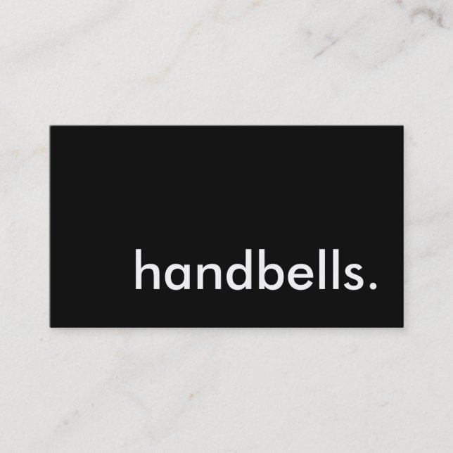 handbells. business card (Front)