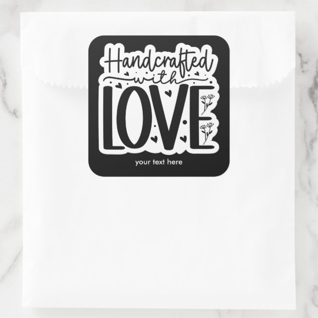 Handcraft with love sticker (Bag)