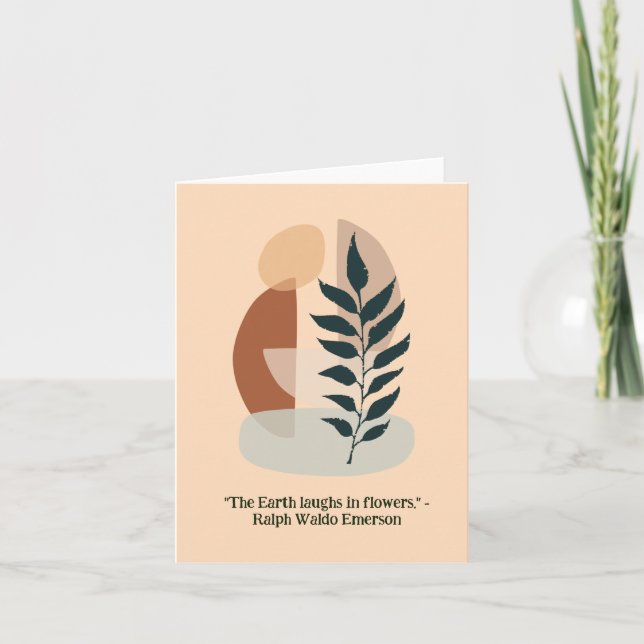 Handcrafted Boho Floral Blank All Occasions Card (Front)