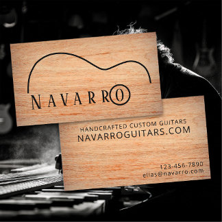 Handcrafted Custom Guitar Maker Business Card