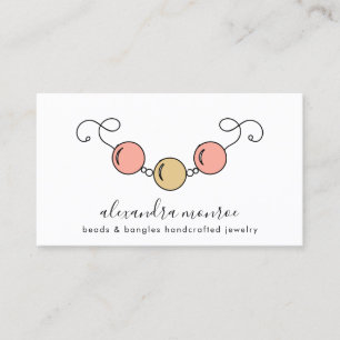 Handcrafted Jewellery Logo   Jewellery Design  Bus Business Card