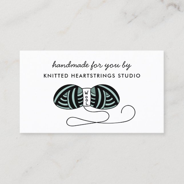 Handcrafted Knitted/Knitting Crafter Etsy  Business Card (Front)
