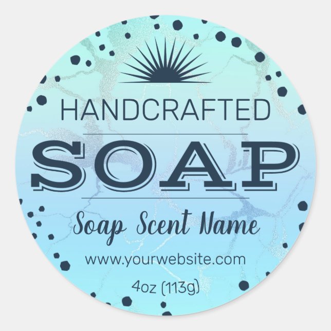 Handcrafted Round Soap Label (Front)
