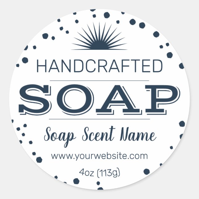 Handcrafted Round Soap Label (Front)